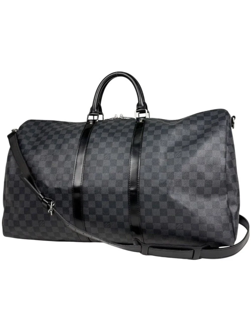 Louis Vuitton Keepall Bandouliere 55 2-Way Boston Bag Damier Graphite Noir